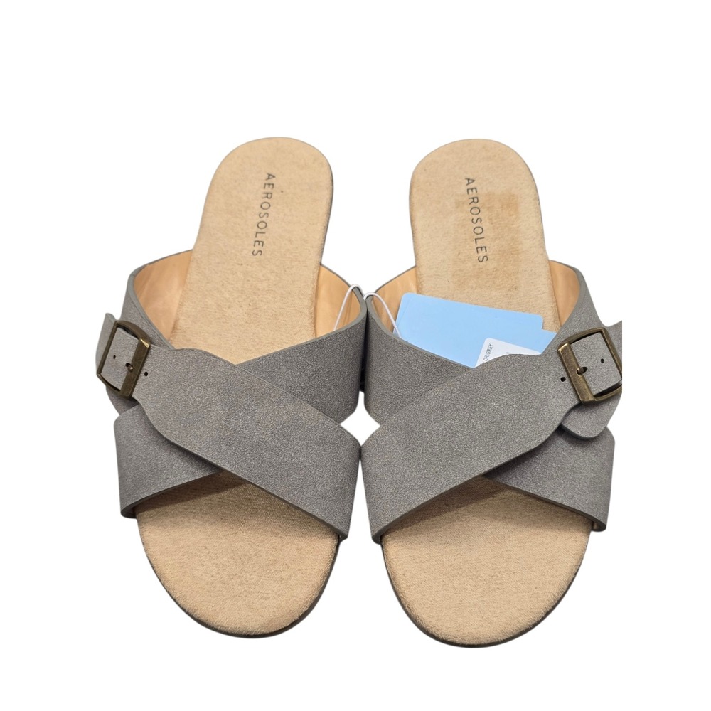 Aerosoles Gray Comfort Slide Sandals 
Casual Minimalist Athleisure Size 8 New - Picture 3 of 6